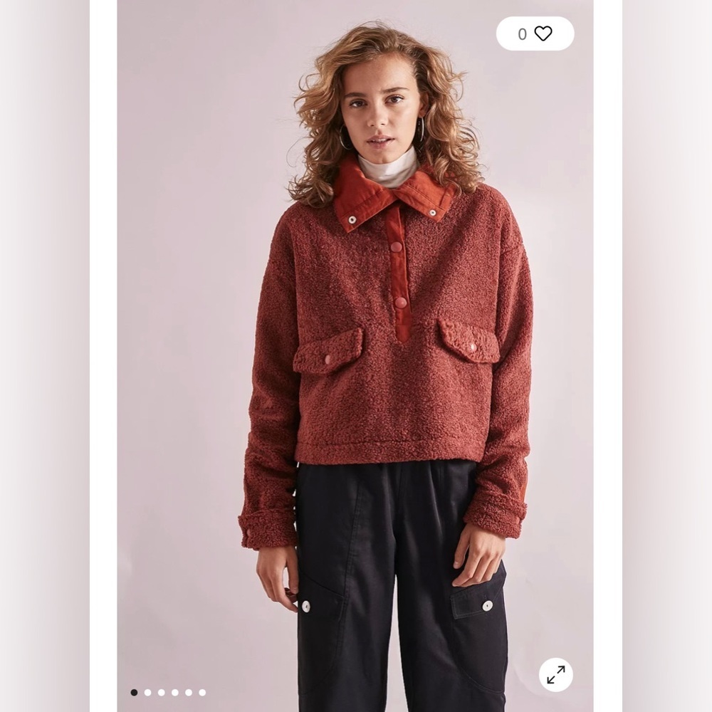 House Of Sunny Teddy Pullover Jacket size S
